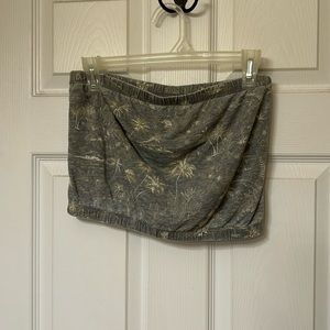 American Eagle Palm Tree Strapless Top